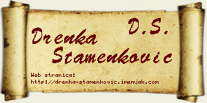 Drenka Stamenković vizit kartica